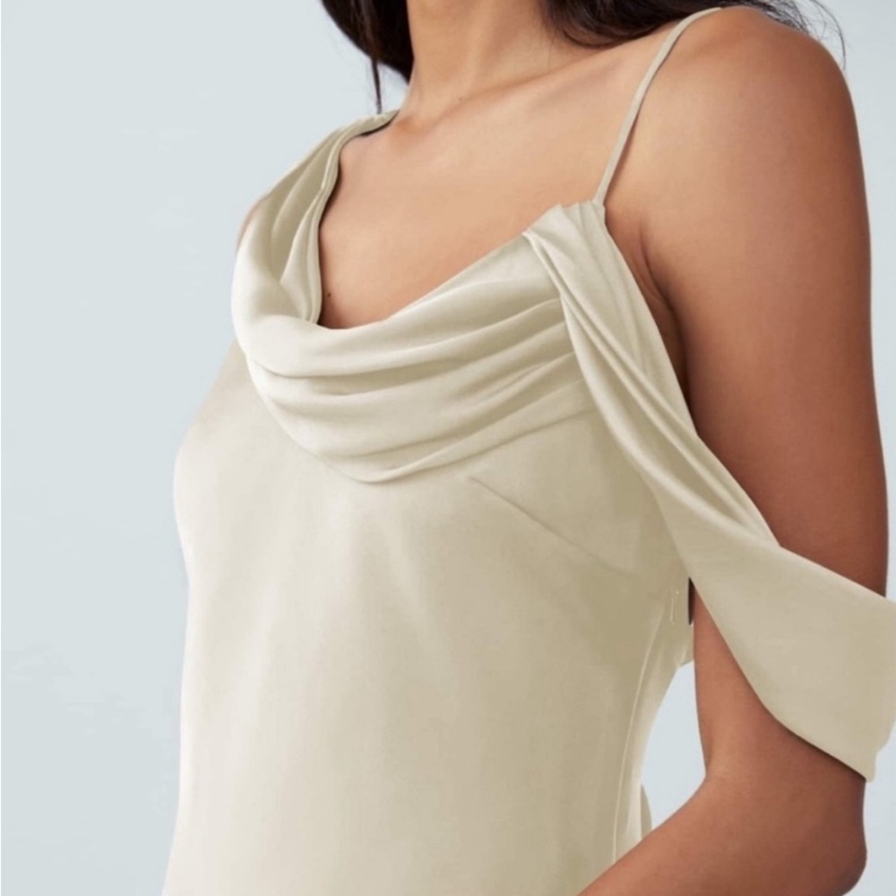 FAME and PARTNERS Francois Drape Gown in Champagne - Picture 4 of 14